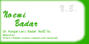 noemi badar business card